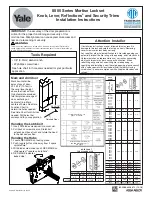 Preview for 1 page of Yale MORTISE 8800 SERIES Installation Instructions Manual