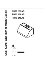 Yale RH70230AS Use, Care And Installation Manual preview