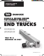 Yale Shaw-Box SK Operation, Service & Parts Manual preview