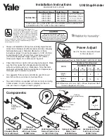 Yale UNI Series Installation Instructions предпросмотр