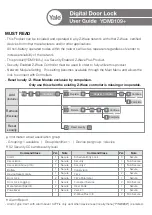 Yale YDM3109+ User Manual preview