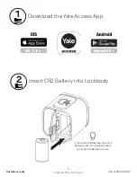 Preview for 2 page of Yale YRCB-490-BLE-WSP Installation Instructions Manual