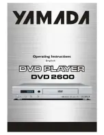 Preview for 1 page of YAMADA DVD 2600 Operating Instructions Manual