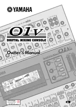Yamaha 01V Owner'S Manual preview