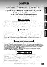 Yamaha 02R96V2K Software Installation Manual preview