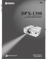 Yamaha 1300 - DPX WXGA DLP Projector Owner'S Manual preview