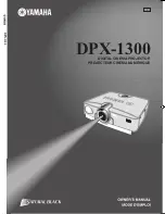 Предварительный просмотр 1 страницы Yamaha 1300 - DPX WXGA DLP Projector Owner'S Manual