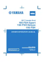 Yamaha 190 FSH Sport 2017 Owner'S/Operator'S Manual preview