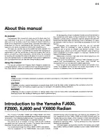 Preview for 3 page of Yamaha 1984 FJ600 Owners Workshop Manual