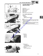 Предварительный просмотр 15 страницы Yamaha 1987 SH50A Service Manual