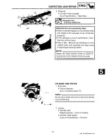 Предварительный просмотр 120 страницы Yamaha 1991-1993 Exciter II - 570 Service Manual