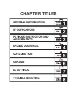 Предварительный просмотр 6 страницы Yamaha 1999 XVS1100 Service Manual