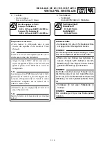 Preview for 181 page of Yamaha 2001 YZ426F/LC Owner'S Service Manual