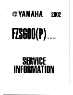 Yamaha 2002 FZS600 Service Information preview