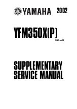 Yamaha 2002 YFM350X Supplemental Service Manual preview