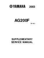 Yamaha 2003 AG200F Supplementary Service Manual preview