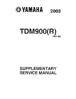 Yamaha 2003 TDM900 Supplementary Service Manual preview