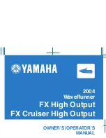 Yamaha 2004 WaveRunner FX Cruiser High Output Owner'S/Operator'S Manual preview