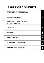 Preview for 6 page of Yamaha 2005 MT-01 Service Manual