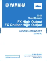 Yamaha 2006 WaveRunner FX Cruiser High Output Owner'S/Operator'S Manual preview