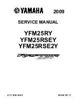 Preview for 1 page of Yamaha 2009 Raptor 250 Service Manual