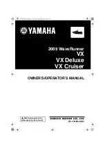 Предварительный просмотр 1 страницы Yamaha 2009 Wave Runner VX Deluxe Operator'S Manual