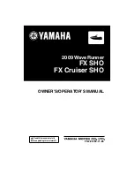 Yamaha 2009 WaveRunner FX SHO Owner'S/Operator'S Manual preview