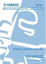 Предварительный просмотр 3 страницы Yamaha 2010 WR450F Owner'S Service Manual