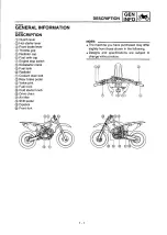 Предварительный просмотр 14 страницы Yamaha 2010 YZ250F Owner'S Service Manual