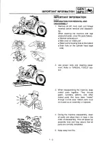 Предварительный просмотр 16 страницы Yamaha 2010 YZ250F Owner'S Service Manual