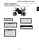 Preview for 15 page of Yamaha 2011 YZ250FA Owner'S Service Manual