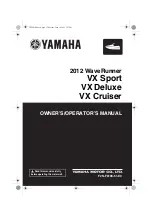 Предварительный просмотр 1 страницы Yamaha 2012 WaveRunner VX Sport Owner'S/Operator'S Manual