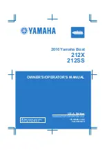 Preview for 1 page of Yamaha 212SS 2016 Owner'S/Operator'S Manual