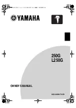 Предварительный просмотр 1 страницы Yamaha 250G Owner'S Manual