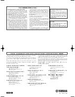 Предварительный просмотр 2 страницы Yamaha 26C Owner'S Manual