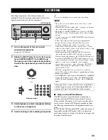 Preview for 47 page of Yamaha 5990 - HTR AV Receiver Owner'S Manual