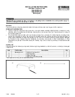 Preview for 1 page of Yamaha 5B4-K830V-V0 Installation Instructions