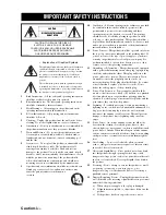 Preview for 2 page of Yamaha 6160 - HTR AV Receiver Owner'S Manual