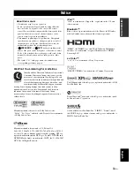 Preview for 7 page of Yamaha 6160 - HTR AV Receiver Owner'S Manual