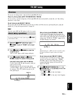 Preview for 57 page of Yamaha 6160 - HTR AV Receiver Owner'S Manual