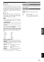 Preview for 47 page of Yamaha 6240 - HTR AV Receiver Owner'S Manual