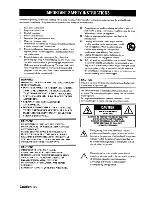 Preview for 2 page of Yamaha 80-51065 Owner'S Manual