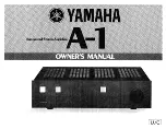 Предварительный просмотр 1 страницы Yamaha A-1 Owner'S Manual