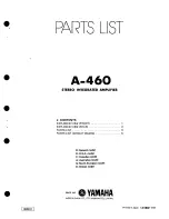 Предварительный просмотр 9 страницы Yamaha A-460 Service Manual