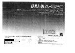 Yamaha A-520 Owner'S Manual предпросмотр