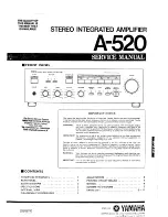 Предварительный просмотр 1 страницы Yamaha A-520 Service Manual