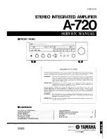 Предварительный просмотр 1 страницы Yamaha A-720 Service Manual