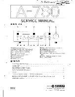 Yamaha A-760 Service Manual preview