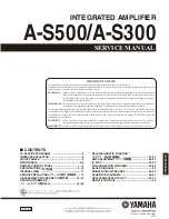 Предварительный просмотр 1 страницы Yamaha A-S300 Service Manual