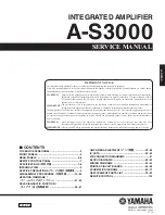 Предварительный просмотр 1 страницы Yamaha A-S3000 Service Manual